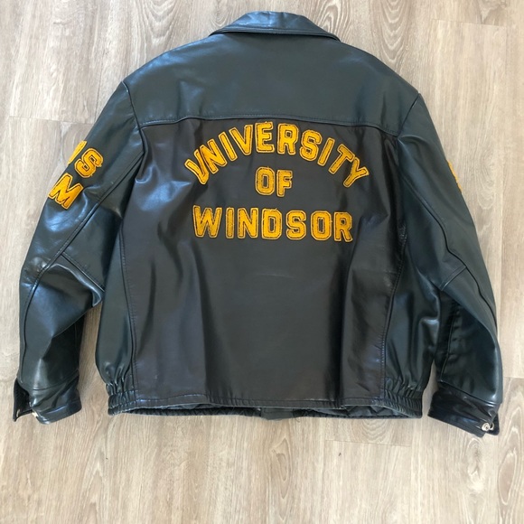 University of Windsor Drama class of 1993 leather varsity jacket - Picture 7 of 7